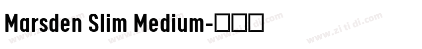 Marsden Slim Medium字体转换